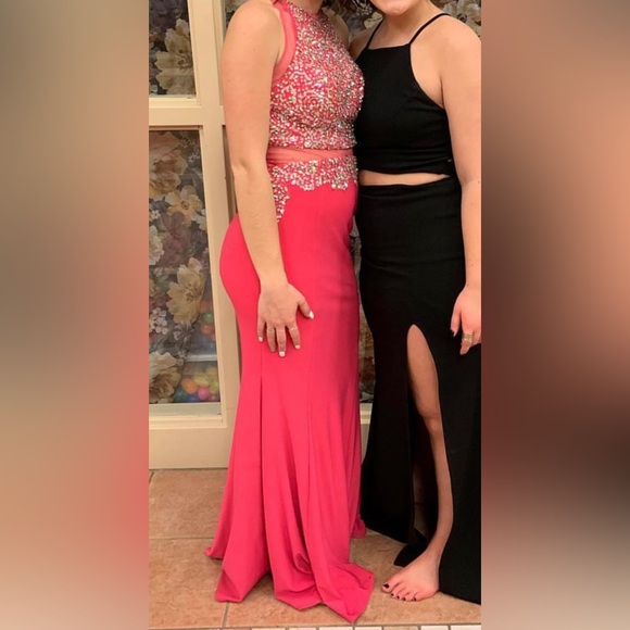 Pink Beaded Prom Dress - Picture 8 of 10